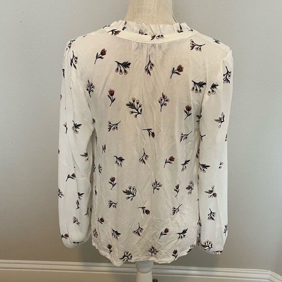 NWOT LOFT Floral Peasant Top Size Small - Picture 5 of 6